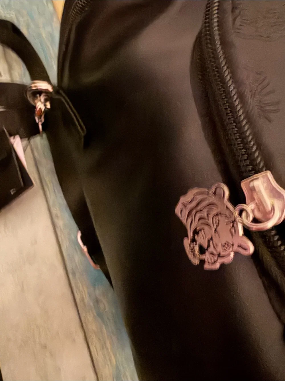 Ed Hardy Black Carry Case with Embossed Tiger Logo!! LSU!! Great for Fans of LSU